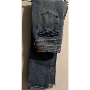 Seven 7 Size 12 Slim Fit Weekend Jeans light Wash Raw Hem 29’ inseam hi rise